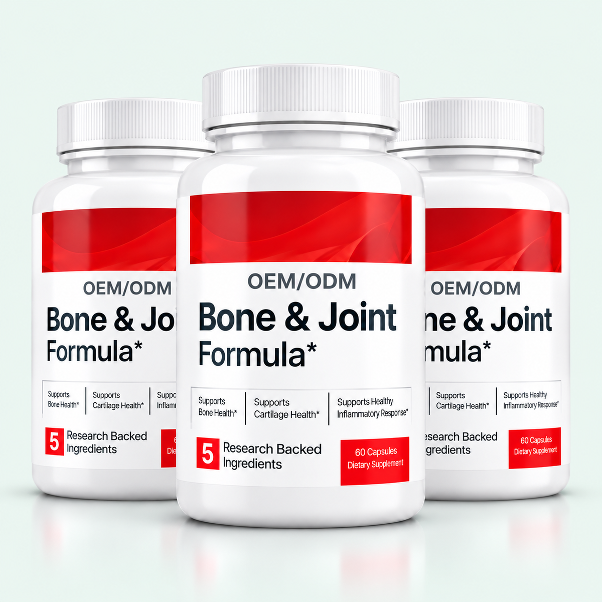 Bone and joint support supplement bottles